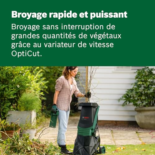 Bosch AXT Rapid 2000 Broyeur de végétaux (pour un broyage puissant des débris de jardin ; moteur puissant de 2000 W) – vue 3