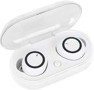 Henniu Fone de ouvido Y50 True Wireless BT5.0 Music Earbuds In-ear Touch Control Sport Headset com microfone Estojo de carregamento de 450mAh
