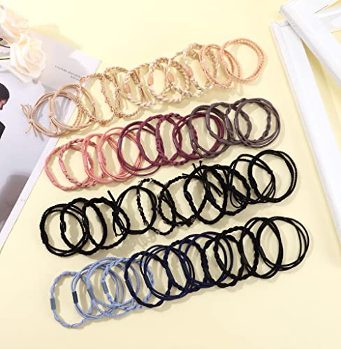Mozaka 44Pcs Hair Ties Bracelet Boho Hair Tie For Women Thick Hair Morandi Cute Braided Hair Elastics Bands Hair Ponytail Holder For Thin Long Curly Hair #TOP6