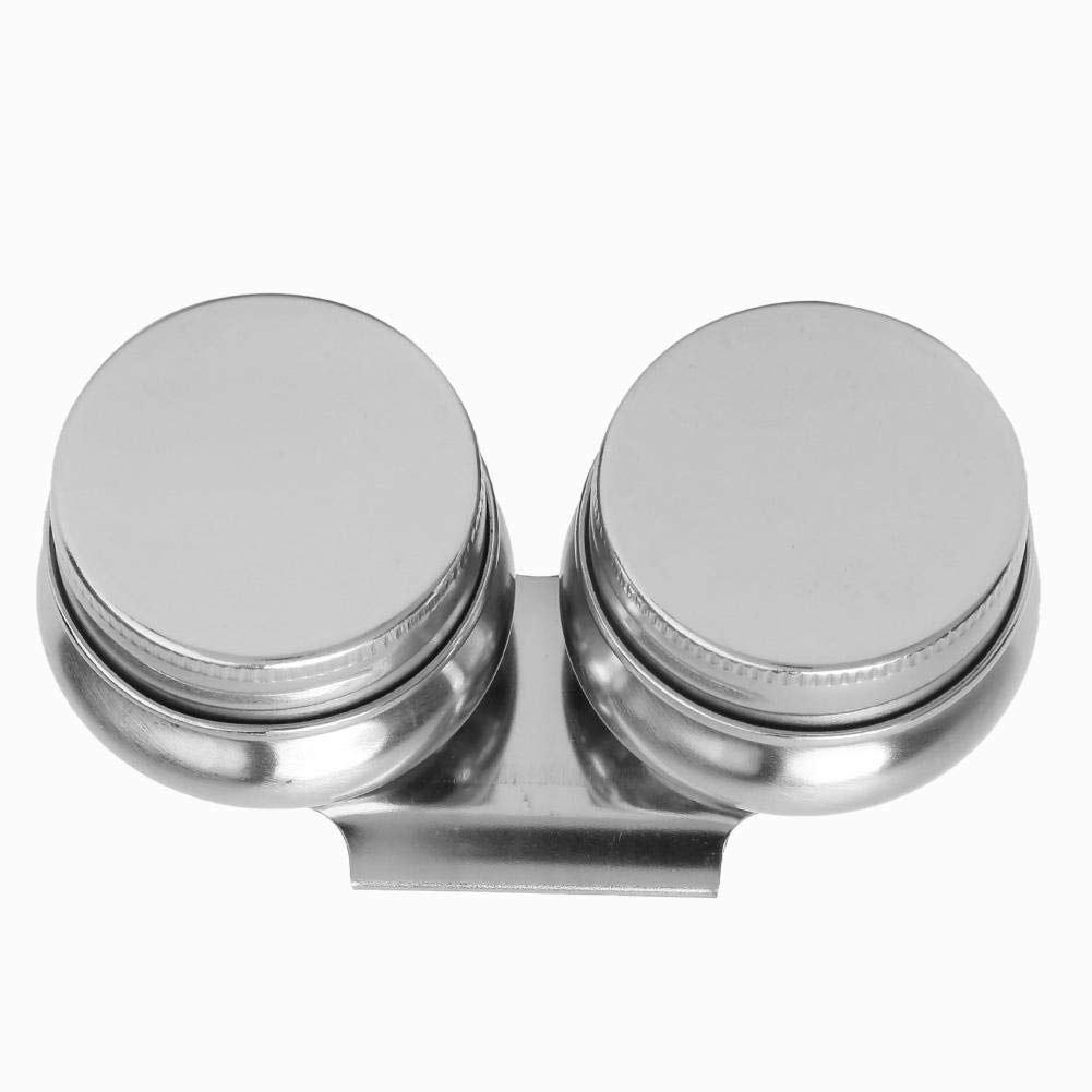 Silver Stainless Steel Palette Cup Large Mouth Oil Painting Cup Double/Single Dipper Palette Container Cup For Drawing(#6)