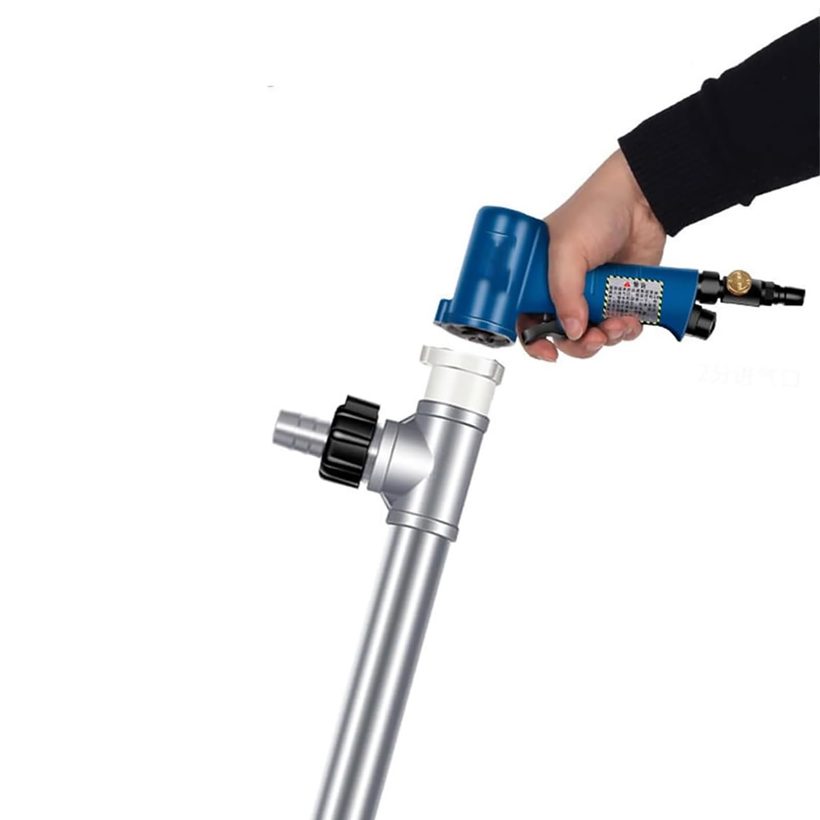 Bomba Neumática para Trasvase De Aceite, Bomba Manual Neumática De Acero Inoxidable para Bidones, Caudal: 60-80 L/min, Longitud del Tubo: 91 Cm/diámetro del Tubo: 42 Mm, para El Transporte