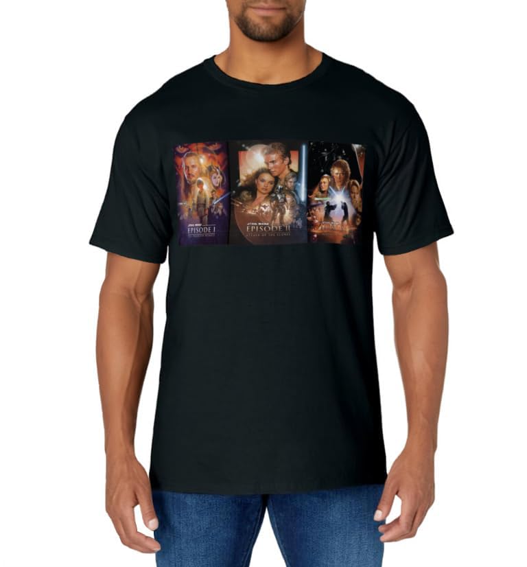 T-shirt Star Wars Prequel Trilogy doté d'une impression graphique haute définition