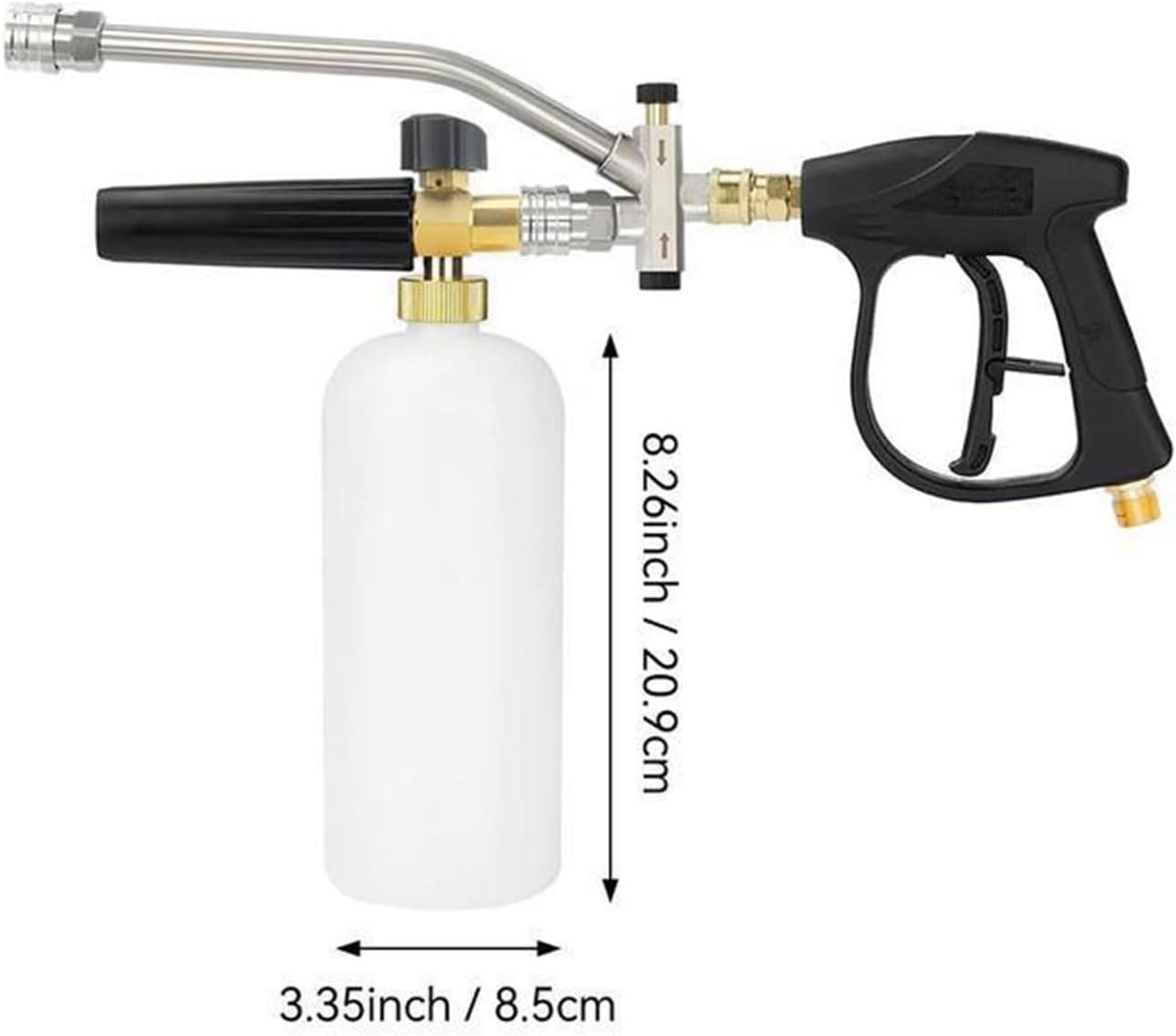 Foam Car Sprayer Cannon - Wash Nozzle, jat Washer | Auto Cleaning Lance guns Power, Tool Attachment for Vehicle Polisher svu Exterior Detailing, Housework Yard Sidewalk Van Fence Maintenance