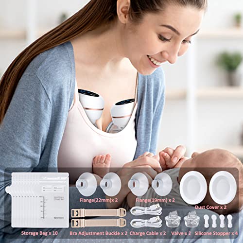 2 Pack Breast Pump, Wearable Breast Pump, Hands Free Breast Pump, Electric Breast Pump With 2 Mode & 9 Levels #TOP5