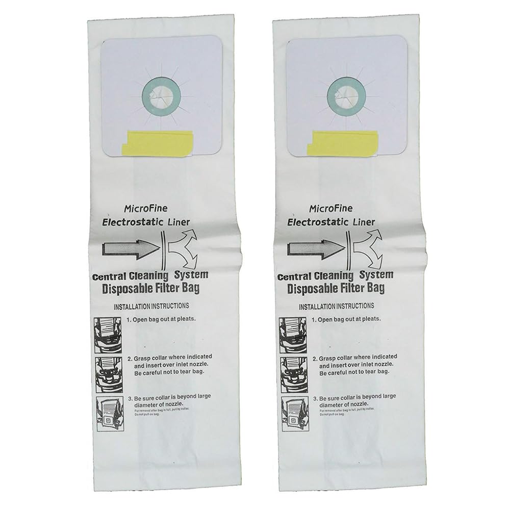 GULUANT 2 Pack Replacement DVC HEPA Central Vacuum Bag for Nutone CV350 CV352 CV352W CV353 CV450 CV653 CV750 for Beam for Electrolux 167 3067 BU165 V165 Models
