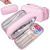 SCIONE Pencil Case for Girls, Large Pencil Pouch School Supplies for Kids with Dry-erase Board, Big