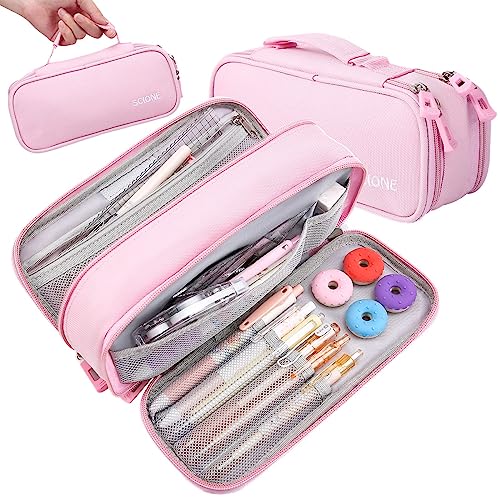 Scione Pencil Case For Girls, Large Pencil Pouch School Supplies For Kids With Dry-Erase Board, Big Capacity Zipper Cute Pen Box Bag Organizer, Back To School Gifts For Student Teens College Office #TOP19