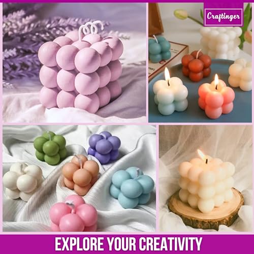 Image of Craftinger 15ml Liquid Candle Dye Pigment, Set of 8 Vibrant Color for Making, Colour for All Type Wax Soy,Gel, Paraffin,Bees Wax for for Adults & Beginners