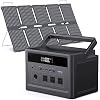 Generador Solar Portátil de 600 W con Panel Solar de 100 W, Estación de Energía Portátil de 1200 W de Pico y Batería LiFePO4 de 576 Wh, Salidas USB-C de 100 W y CA para Emergencias, Huracanes, Campamento y RV Off-Grid miniatura 2