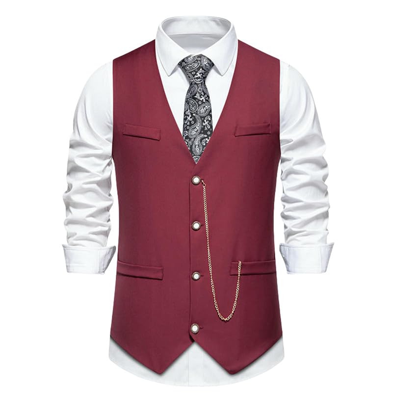 Gilet britannique homme avec chaîne pour mariage et garçon d'honneur chic