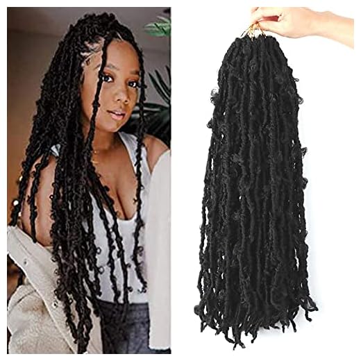 LMZIM 5 Packs 24 Inch Butterfly Locs Crochet Hair for Black Women Soft Distressed Locs Crochet hair Faux Locs Pre looped Pre-twisted Braids (24 inch 5 pack, 1b)