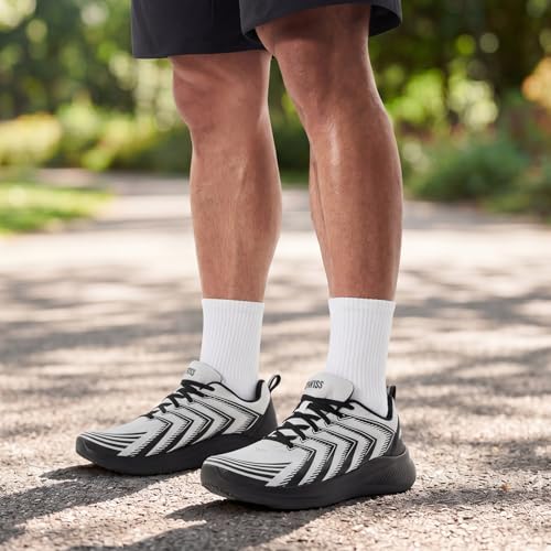 Image of K-Swiss Men's Mellow Running Shoe - Lightweight Fashion Sneaker Cross Training Shoe for Jogging Walking