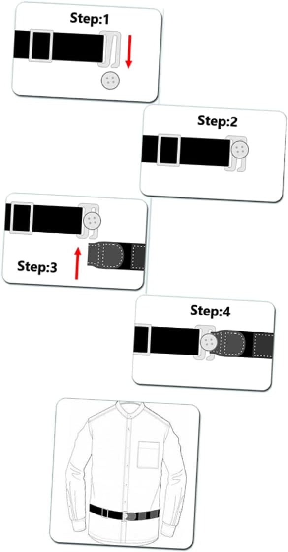 FOMIYES Shirt Lock Undergarment Belt Elastic Shirt Belt Stays for Men Women Blousing Straps Strong Clipping Force