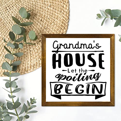 Grandmas-House-Let-The-Spoiling-Begin-Wooden-Sign-Motivational-Quotes-Saying-Framed-Wall-Sign-Primitive-Pictures-Hanging-Sign-for-Home-Kitchen-Farmhouse-Bathroom-Housewarming-7x7in Grandmas House Let The Spoiling Begin Wooden Sign Motivational Quotes Saying Framed Wall Sign Primitive Pictures Hanging Sign for Home Kitchen Farmhouse Bathroom Housewarming 7x7in
