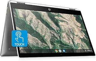 HP Chromebook x360 14-inch HD Touchscreen Laptop, Intel Celeron N4000, 4 GB RAM, 32 GB eMMC, Chrome (14b-ca0010nr, Ceramic White/Mineral Silver)