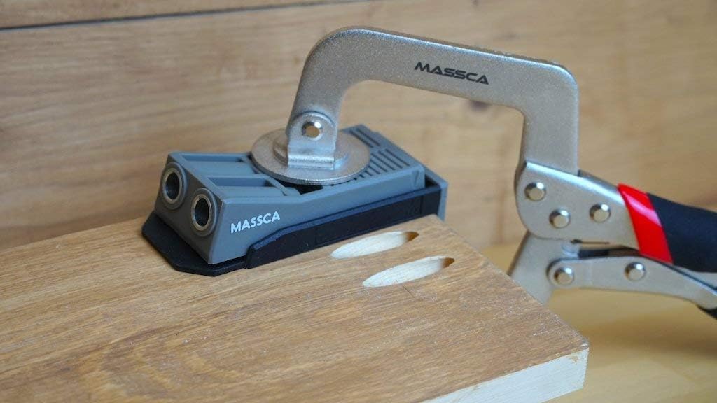 Massca Pocket Hole Jig - Perfect for Joinery Woodworking DIY Carpentry Projects (Jig only) - - 