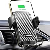 Wireless Car Charger, 15W Fast Charging Auto Clamping Car Charger Cell Phone Holder Mount Vent for iPhone 15 14 13 12 Mini Pro Max 11 XR XS X, Samsung Galaxy S23 Ultra S22 S21+ Note 20, etc