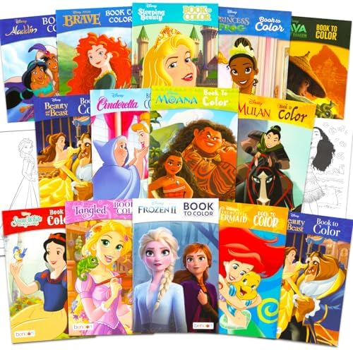 Disney Princess Mini Coloring Books Variety Pack Bundle image 5