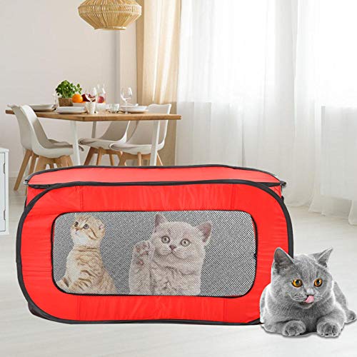 LIANGYAN Pet Barraca Casa Dobrável Portátil para Animais de Estimação Cat Dog Travel Cage Retangular
