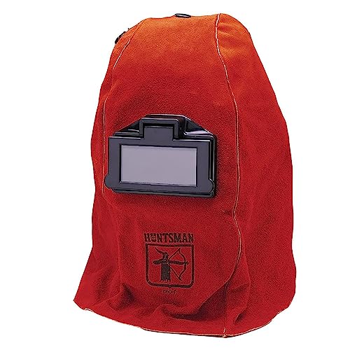 Image of Jackson Safety 860P Lightweight, Leather Welding Helmet, 2 inch x 4.25 inch Lift Front, Red-Brown, Universal Size (Pack of 4), 14531