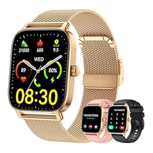 Smart Watch for Women Men Fitness Make Answer Call Digital Mens Watches Waterproof Running Smartwatch for Android Phone iPhone Samsung Compatible Heart Rate Monitor SpO2 Pedometer Step Tracker