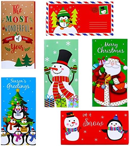 Iconikal Christmas Gift Card/Money Holders and Envelopes, 30-Count
