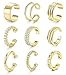 Ohrringe,Atheniz günstig Kaufen-Chriscoco Ear Cuff Set für Damen Ohrmanschette Ohrringe Fake Ohrringe Fakepircings Ohr Earcuffs Gold Clip Ohrringe Non Piercing Helix Knorpel Wrap Cuff Ohrringe Ohrklemme