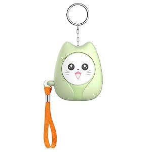 Alarma Personal Qoosea 130dB - Alarma de Seguridad Portátil con LED para Mujeres, Niños y Mayores - Aprobado por la Policía (Verde)