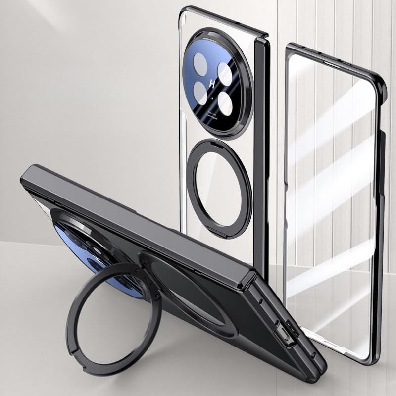 Coque Oppo Find N5 2025 transparente antichoc avec béquille support anneau