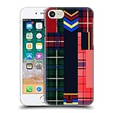Coque rigide en polycarbonate Head Case Designs Tartans Modèle Bloquant Mode Coque Dure pour l\'arrière Compatible avec Apple iPhone 7/8 / SE 2020 & 2022