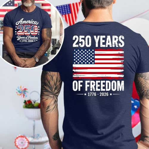 Image of Ithalt Men's American Flag Shirt 4th of July T-Shirt USA Patriotic Tee Shirt Independence Day Top