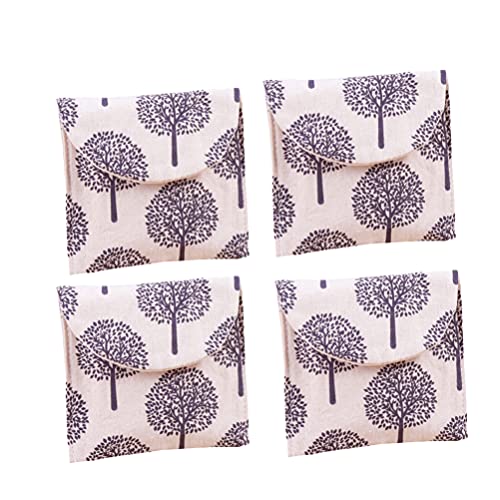 DOITOOL 4Pcs Portáteis Sacos de Guardanapo Sanitário Sacos Sanitários Almofadas Impressão Carteira E