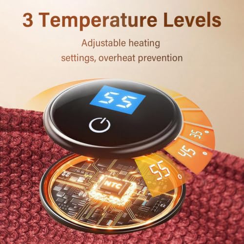2027 New Heated Shawl Wraps for Women Men USB Powered Heating Blanket Beige - image 2