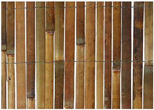 Bamboo Slat Screening Fence Roll – Natural Garden Privacy Screen for Fencing, Wall Cover, Shade, Outdoor Decoration 4m x 1m, Easy to Install Bamboo Slats, Galvanized Wire, Versatile for Gardens