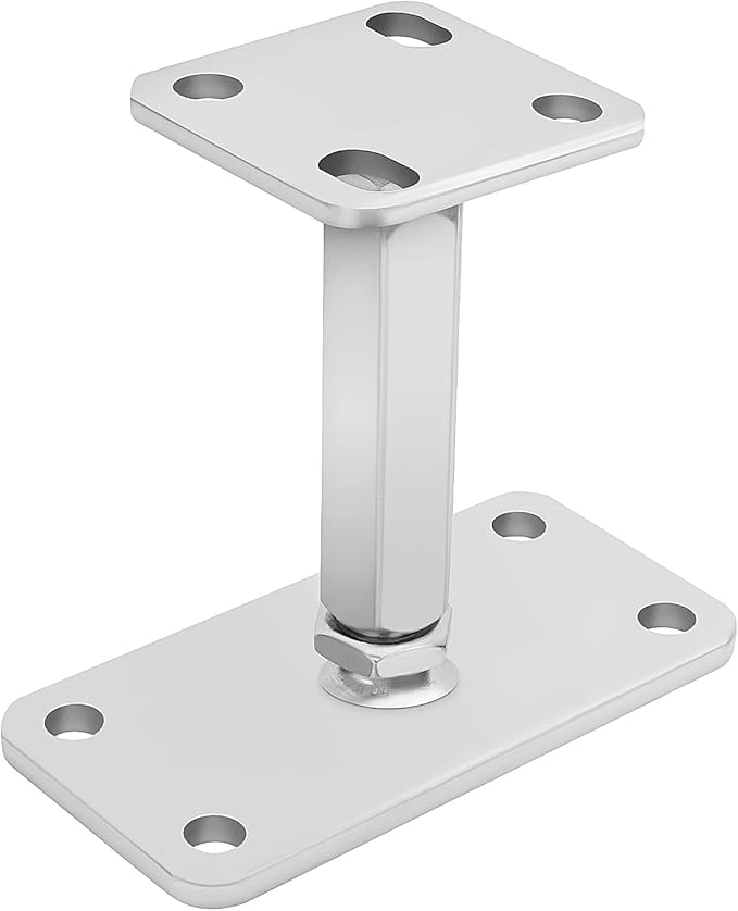 4x Pfostenträger Höhenverstellbar 95x95mm - Verzinkte Stützenfüße Für Zäune, Carports & Terrassen