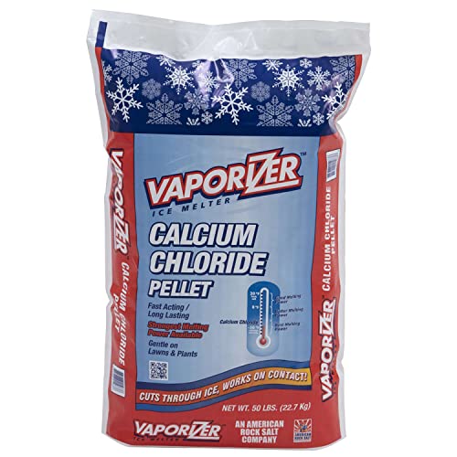 Vaporizer Calcium Chloride Ice Melting Pellets 50lb Bag - Melts to -30° F!