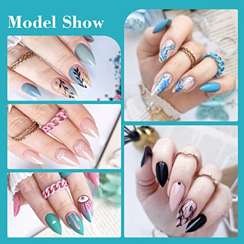 500Pcs Short Stiletto Nail Tips For Acrylic Nails Professional, Clear Short Almond Acrylic Nail Tips Fake Nails, Half Cover Nail Extension Tips False Nails For Diy Nail Art Salons, 10 Sizes With Box #TOP6