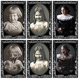 SAMTOP Halloween Decoration 3D Changing Face Expression Moving Portrait Picture Frames Horror Decora