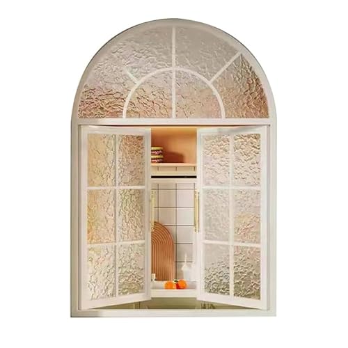 XLIHAWY French Windows, Vintage Aluminum Alloy Frame Casement Windows, Tempered