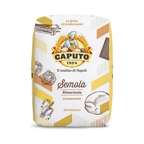 Antimo Caputo Harina de trigo de sémola, bolsa de 11 libras a granel (11.0 lbs) - Durum sémola di Grano italiana - Masa totalmente natural