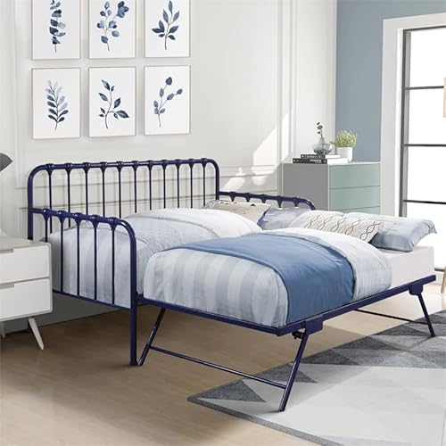 Lexicon Constance Metal Daybed With Trundle In Navy Blue #TOP5