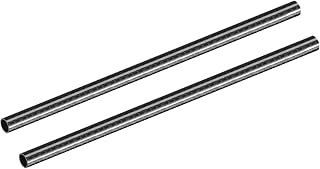DMiotech 2 Pack 14mmx12mmx500mm Carbon Fiber Round Tubes, 3K Roll Wrapped Glossy Carbon Tube for RC Quadcopter, RC Airplane