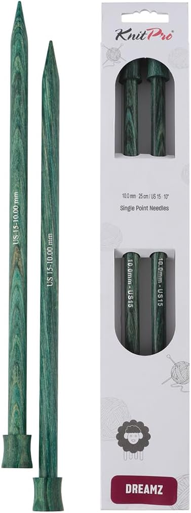 KnitPro Dreamz Single Pointed Needles 10" (25cm) | US Size 15 (10mm)