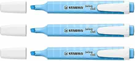 Surligneur STABILO Swing Cool Pastel - Bleu Nuage - Anti-Dry-Out 4h - Idéal Pour Études Et Bureau