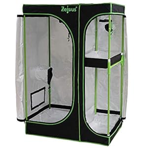 Zelsius MyHomeGrow kweekkamer 2-in-1 | kweekbox voor binnen | groen zwart | kweektent voor binnen kweekkas (160 x 120 x 205 cm)