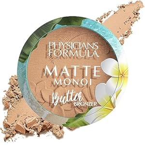 Physicians Formula Matte Monoi Butter Bronzer Matte Bronzer Powder Face Makeup, Dermatologist Tested, Light Bronzer