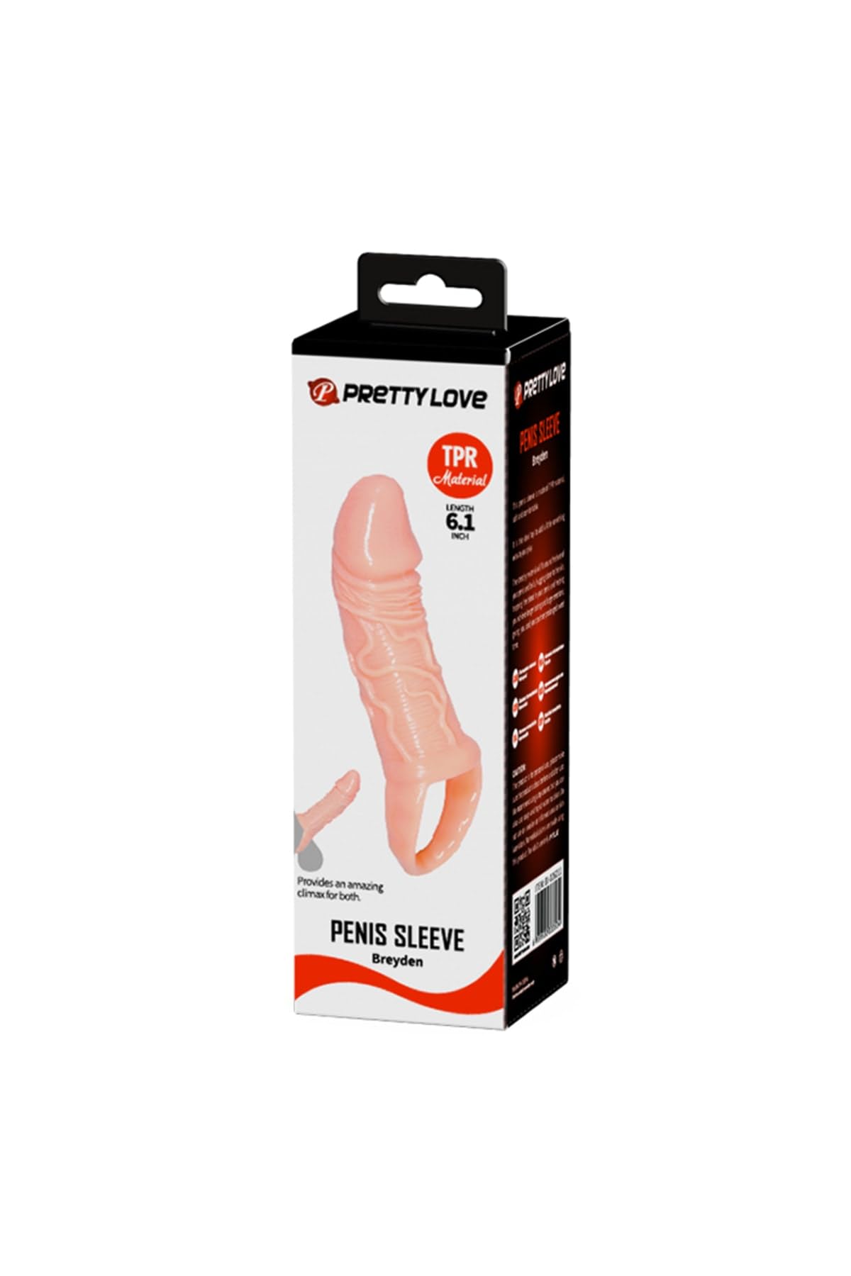 TruvaShop Sleeve Ten Rengi Silikon Dolgulu Penis Kılıfı
