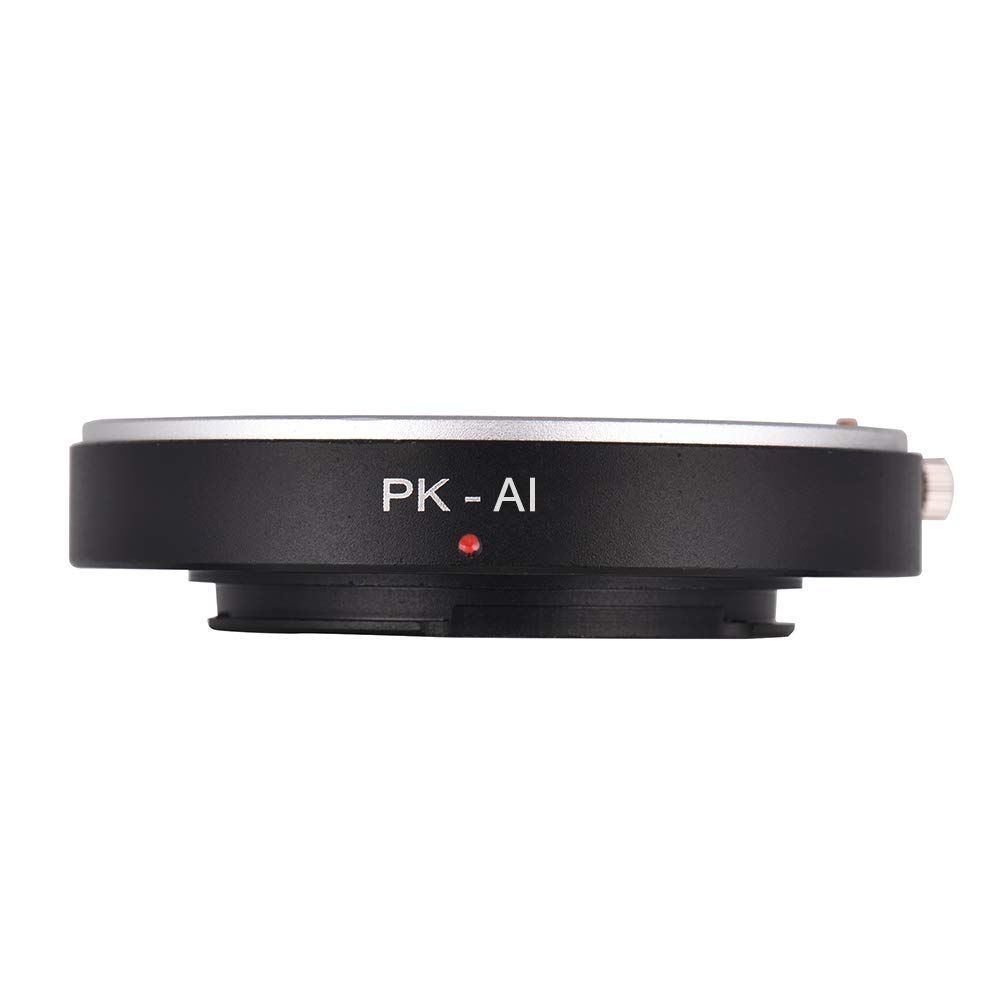 Adaptador de montaje de lente, anillo adaptador de montaje de lente PK-AI con vidrio óptico para lente Pentax K para adaptarse a cámara AI Body Focus