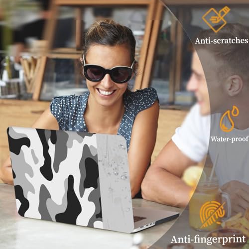 Funda MacBook Air 11 pulgadas ideal para viajes y cafeterías con teclado protegido camuflaje negro 4