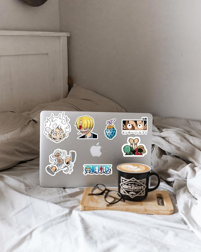 Image of One Piece Anime Pack of 25 Stickers Perfect for Laptops /Mobile /Guitar etc. (One Piece)